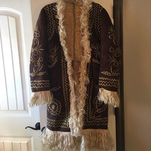 Vintage Embroidered Wool Coat